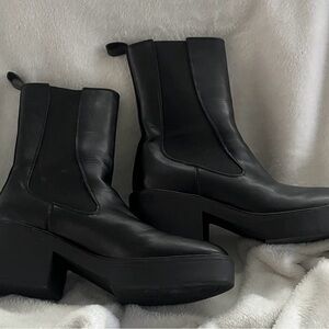 Black Leather Ankle Boots